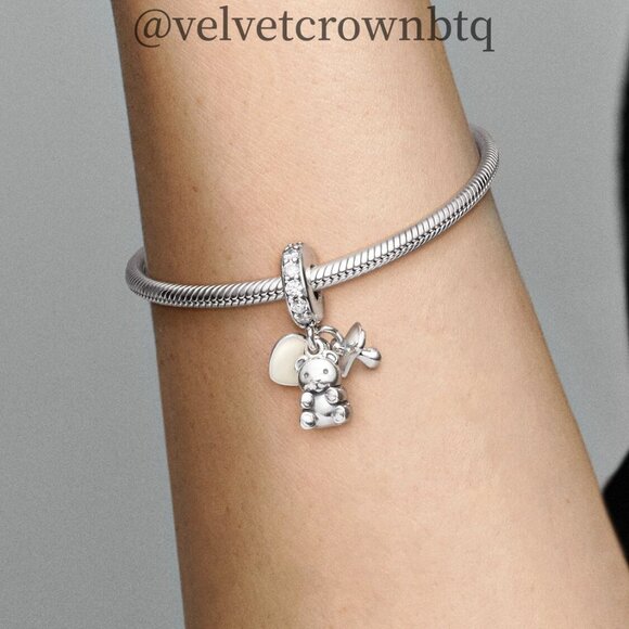 Pandora Baby Teddy Bear Dangle Charm - Picture 6 of 7